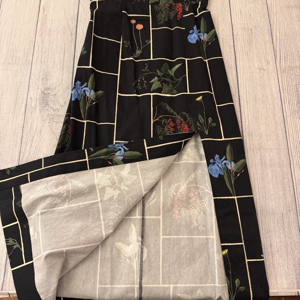 Tuckernuck Black Fresher Buds Suze Dress Floral Off Shoulder Ruffle Midi Size 6 - Picture 5 of 9